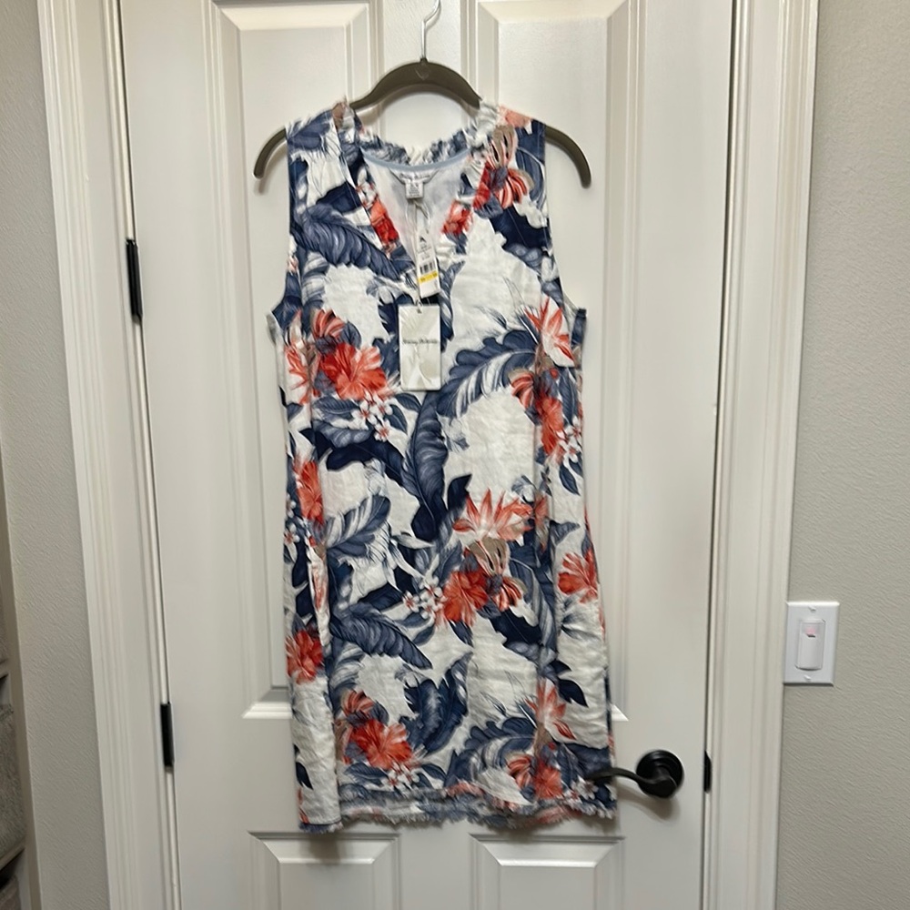 Tommy Bahama- Linen Floral Sleeveless Dress